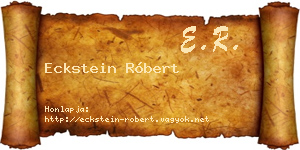 Eckstein Róbert névjegykártya